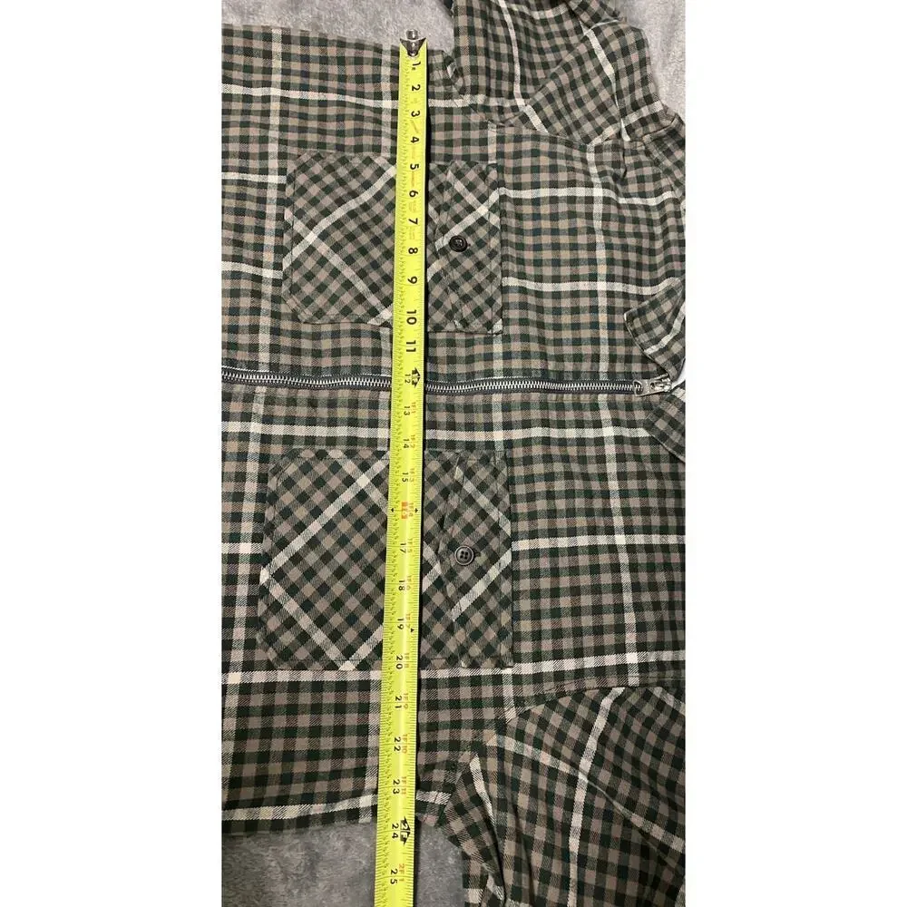 ONLY & SONS Tyson Check Mens Zip-Up Overshirt - SPRUCE Men’s Large - Picture 7 of 9